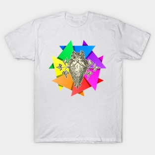 owl in rainbow T-Shirt